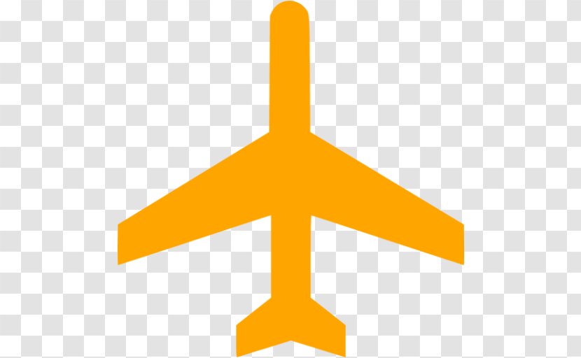 Airplane Clip Art - Orange Aircraft Transparent PNG
