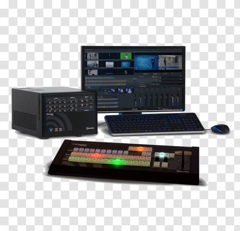 Amitrace Computer Systems NewTek Streaming Media Vision Mixer Chroma Key - Video - Caster Transparent PNG