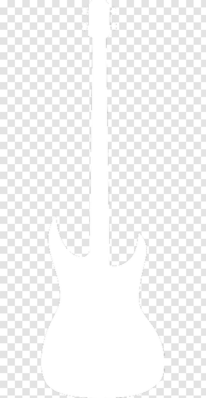 Guitar White Line - Black And Transparent PNG