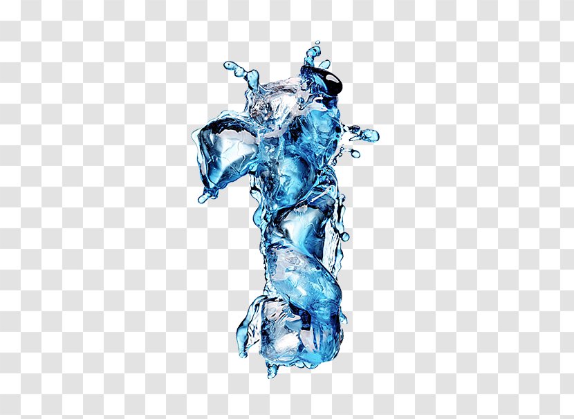 Numerical Digit Arabic Numerals Water 0 - Art - Blue Column Transparent PNG