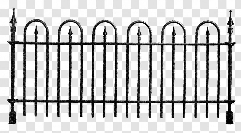 Fence Clip Art - Wrought Iron - Clipart Transparent PNG