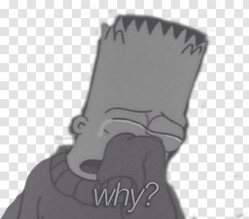 Sadness Depression SAD! Image Angst - Walking Shoe - Bart Simpson Drawing Transparent PNG