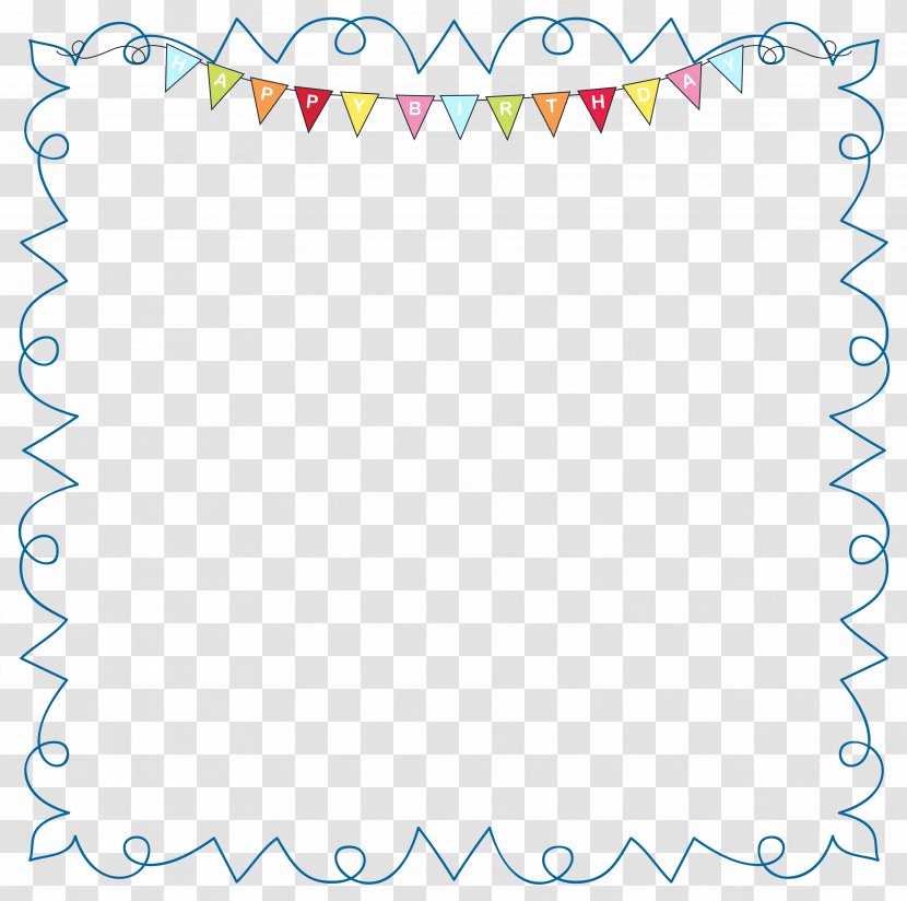 Birthday Cake Wedding Invitation Clip Art - Symmetry - Happy BirthdayFrame Clipart Picture Transparent PNG