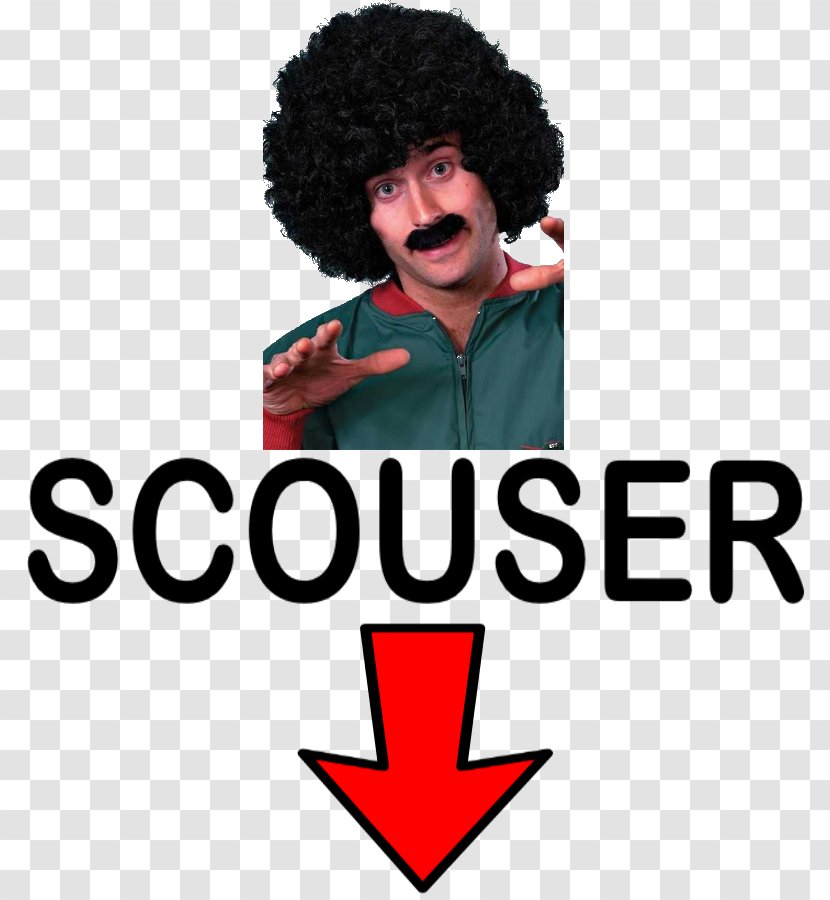 Mens Black Scouser Set Smiffys Liverpool Wig - Facial Hair - Brand Transparent PNG