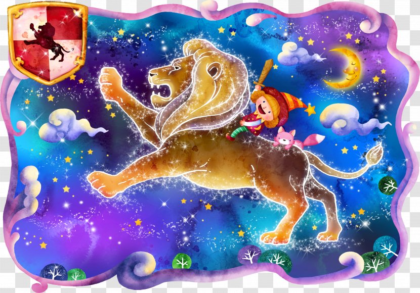 Lion Constellation Leo Aries Illustration - Falling In Love Transparent PNG