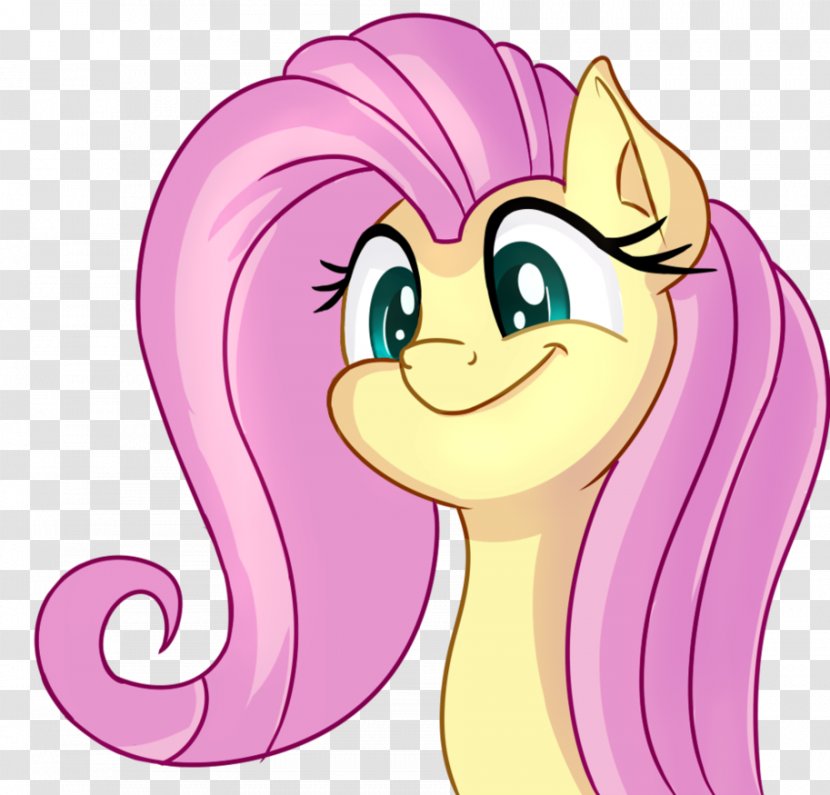 Telegram Sticker Fluttershy Clip Art - Cartoon - Shy Face Transparent PNG