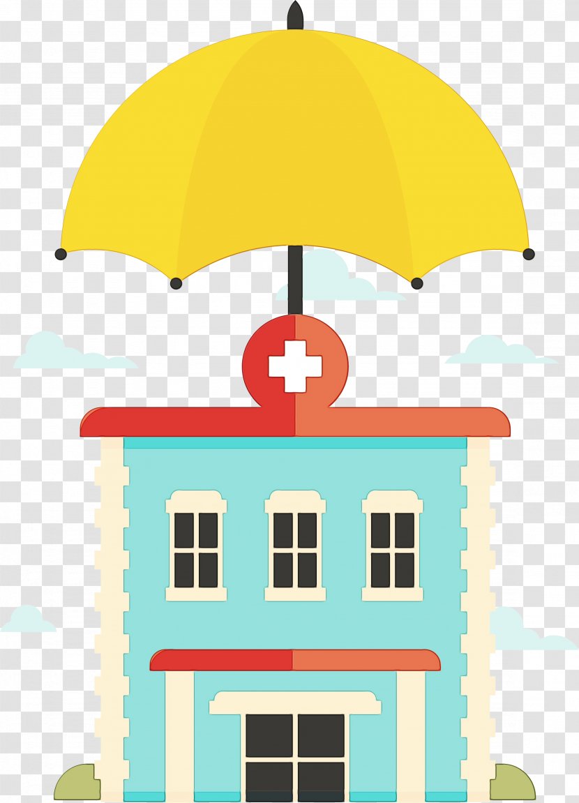 Medicine Cartoon - Umbrella - House Transparent PNG