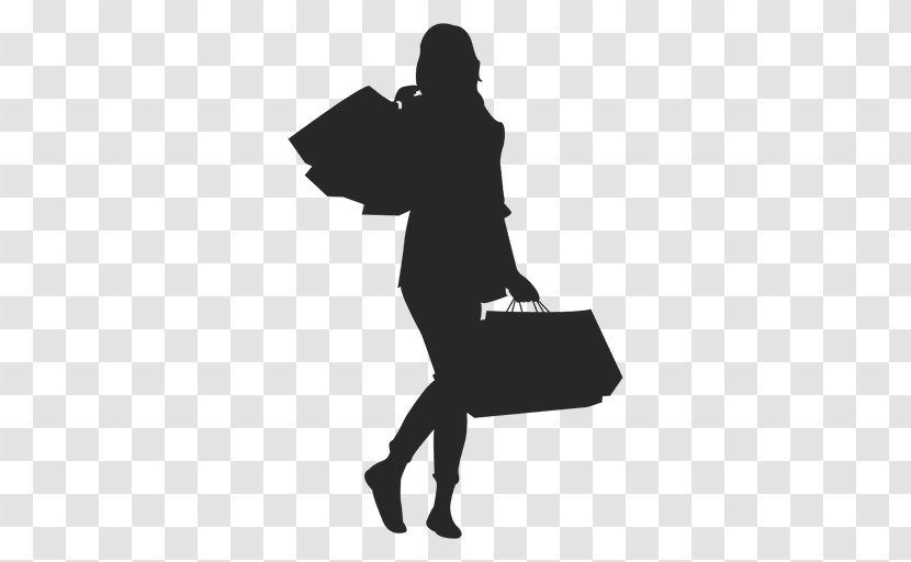 Silhouette Drawing - Black And White - Women Bag Transparent PNG
