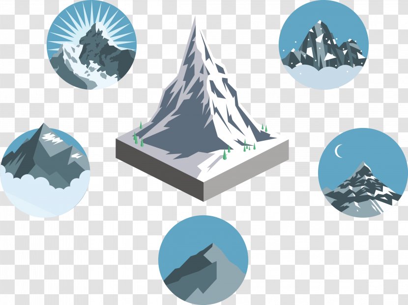 Illustration - Diagram - Vector Mountain Model And Icon Transparent PNG