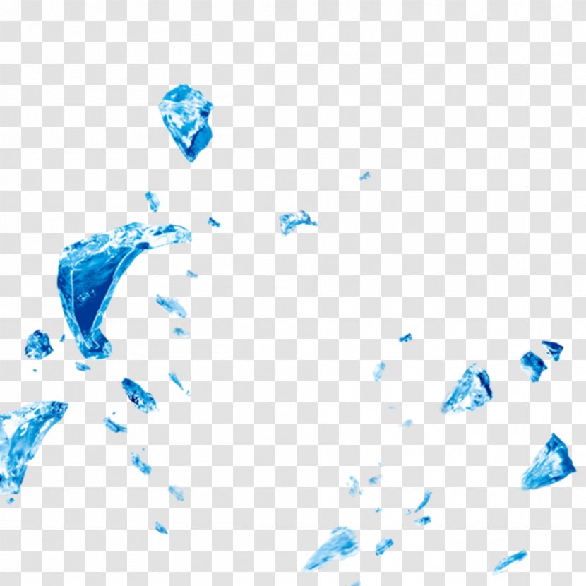Ice Cube Template Pixel Art - Blue - Glass Transparent PNG