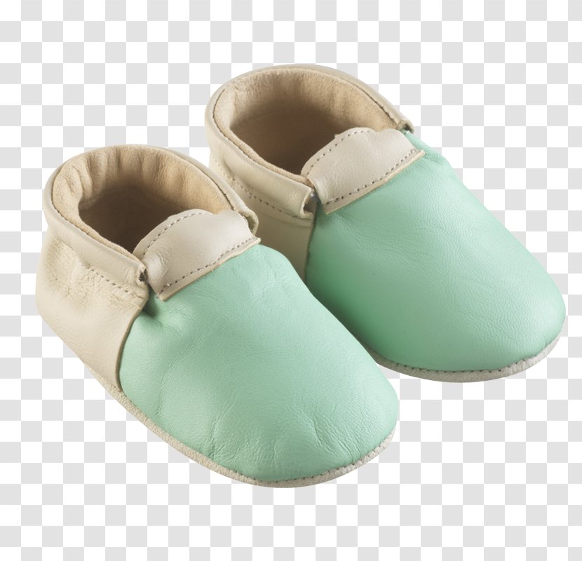 Slipper Shoe Vert D'eau Leather Green - Beige - Tichoups Transparent PNG