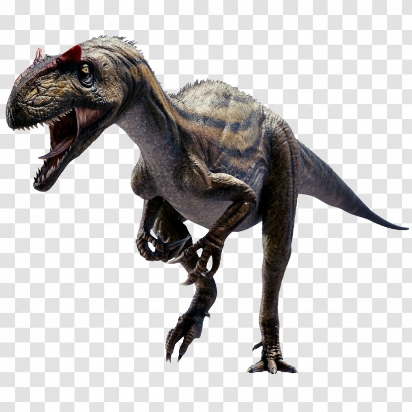 Allosaurus Tyrannosaurus Velociraptor 3D Dinosaur VR - Extinction - Blue Stripe Growling Transparent PNG