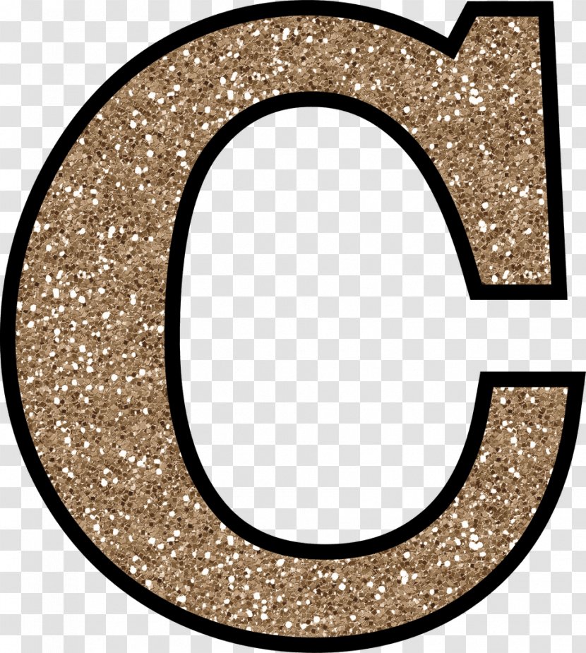 Letter Alphabet C Glitter - Oval Transparent PNG