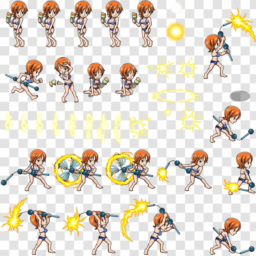One Piece Treasure Cruise Nami Sprite Character Transparent PNG