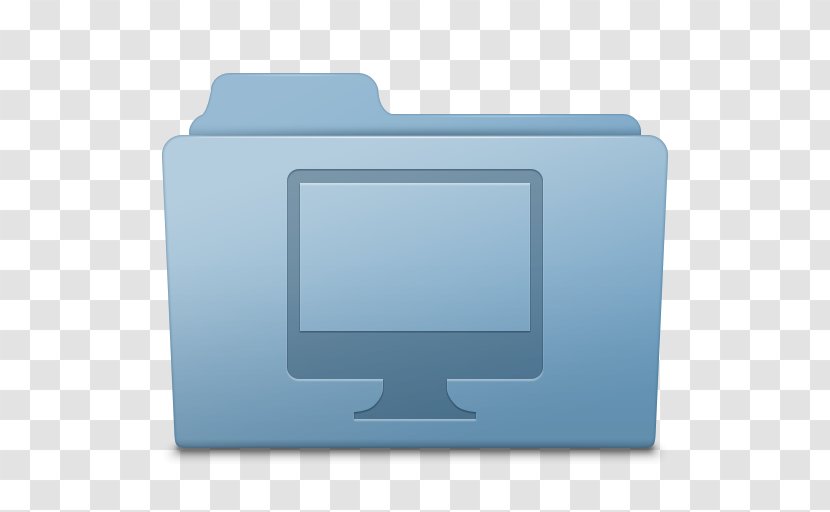 Blue Computer Monitor Display Device Font - Folder Transparent PNG