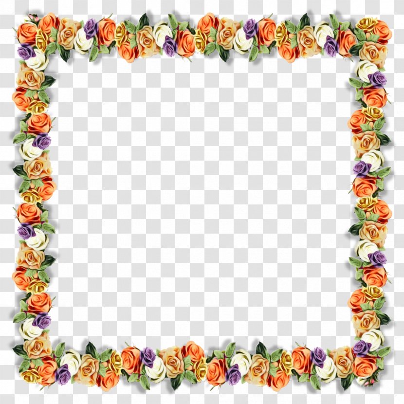 Watercolor Flowers Frame - Flower - Interior Design Picture Transparent PNG
