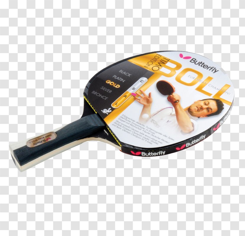 Ping Pong Paddles & Sets Racket Tennis Ball - Gold Butterfly Transparent PNG