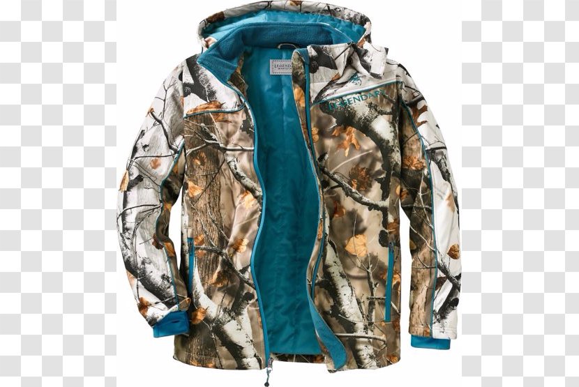 Jacket Outerwear Sleeve Camouflage - Turquoise Transparent PNG
