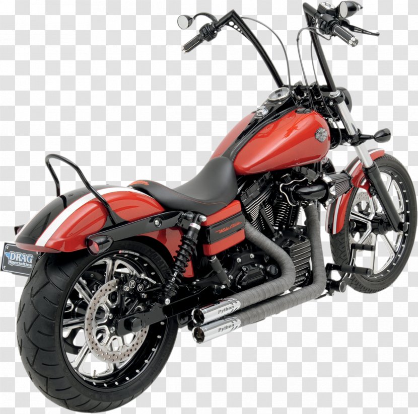 Exhaust System Harley-Davidson Super Glide Motorcycle Street - Custom - Harley-davidson Transparent PNG