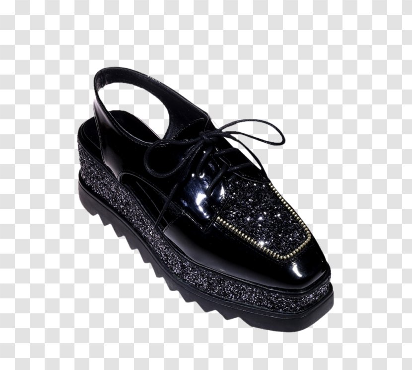 Wedge Sandal Platform Shoe Black Tie Transparent PNG