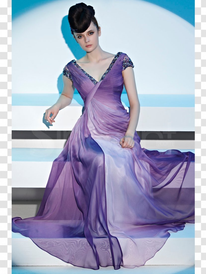 Gown Shoulder Cocktail Dress Satin - Blue Evening Transparent PNG