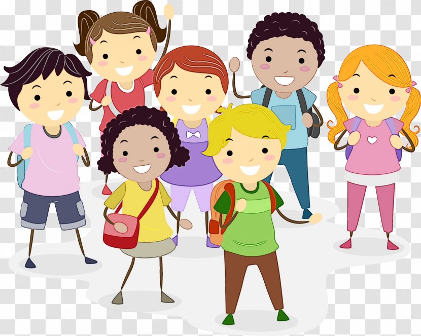 Group Of People Background - School Bus - Conversation Play Transparent PNG