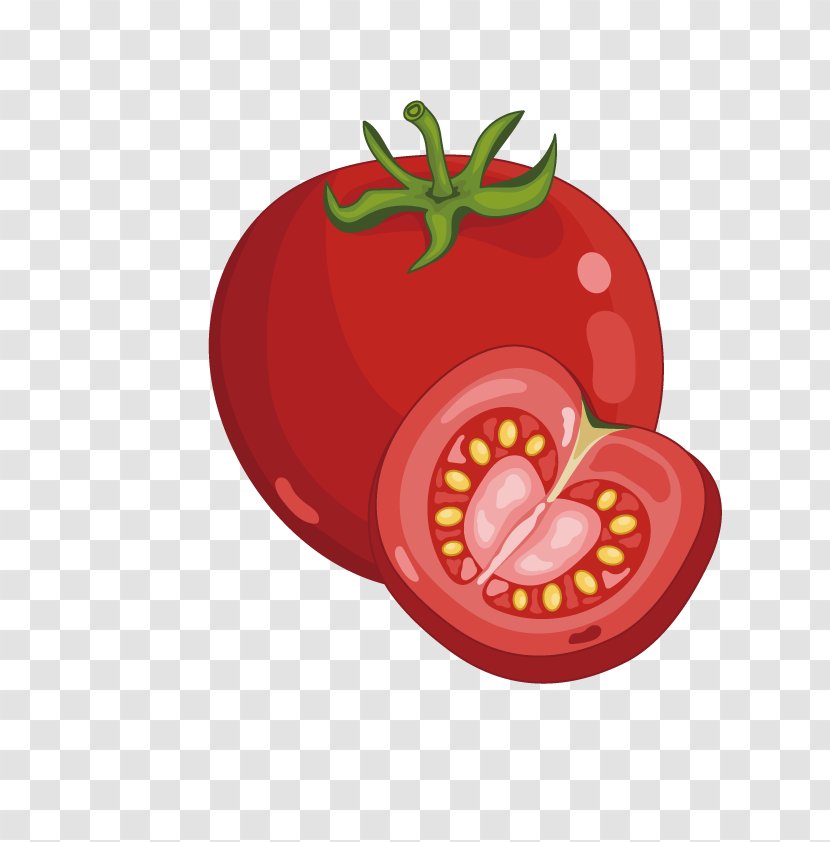 Tomato Cartoon Vegetable - Heart Transparent PNG