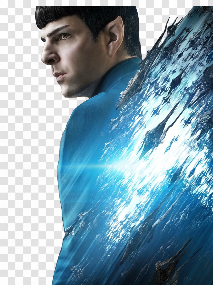 Zachary Quinto Spock Uhura Pavel Chekov Leonard McCoy - Sofia Boutella - Blue Transparent PNG
