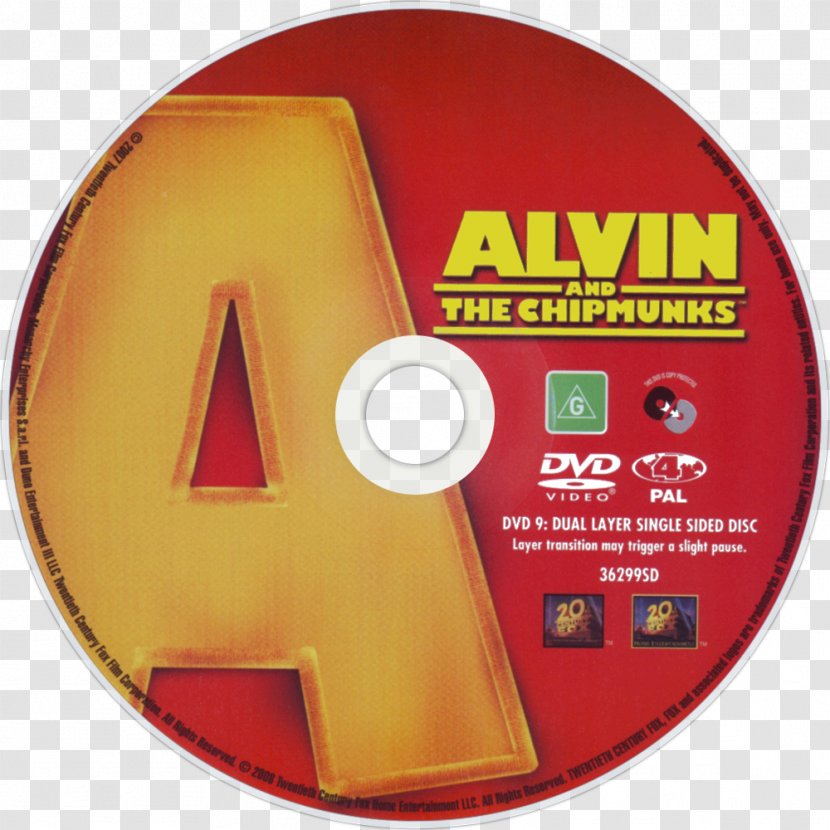 Compact Disc Alvin And The Chipmunks In Film Blu-ray YouTube - Data Storage Device - Youtube Transparent PNG