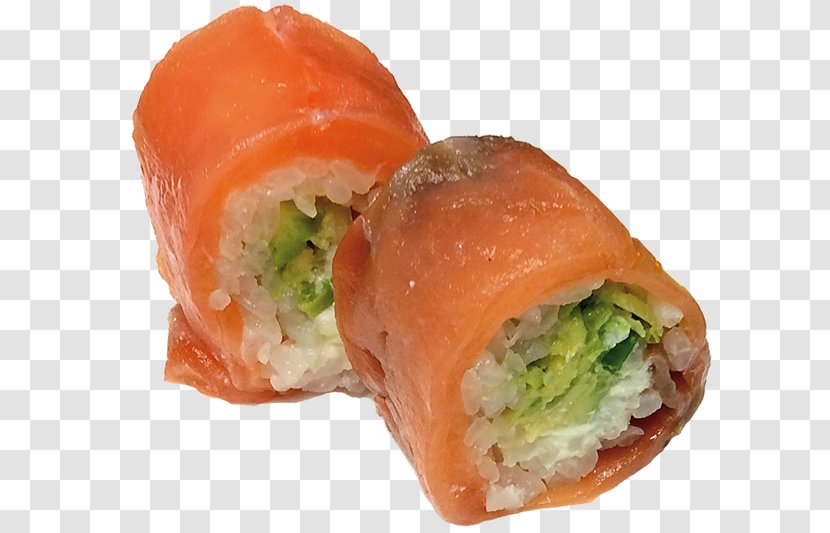 California Roll Smoked Salmon Spring Vegetarian Cuisine Popiah - Sushi Transparent PNG