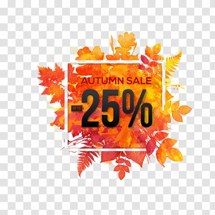 Autumn Sales Poster Royalty-free - Advertising - Colored Leaves Transparent PNG