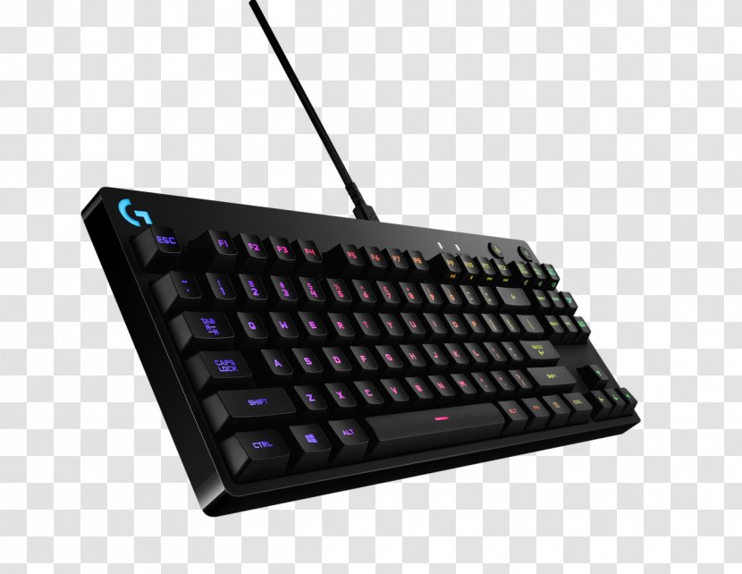 Computer Keyboard Gaming Keypad Logitech Video Game Electrical Switches - Component Transparent PNG