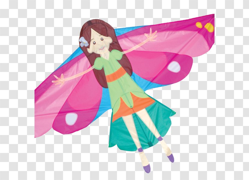 Kite Line Flutterbye Flying Flower Fairy Doll Box Sport - Insect Transparent PNG
