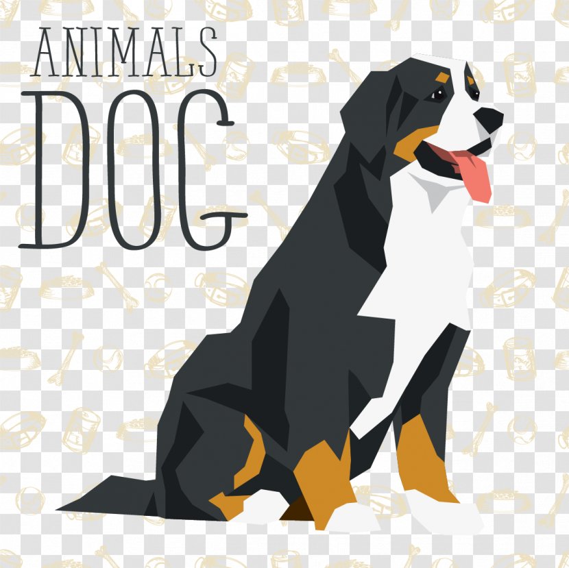 Bernese Mountain Dog Royalty-free Illustration - Decorative Pet Dogs Transparent PNG