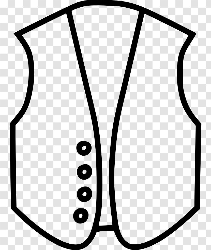 Coloring Book Colouring Pages Gilets Waistcoat Illustration - Black And White - Vest Transparent PNG