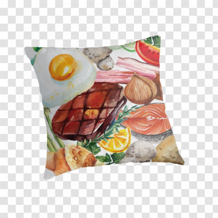 Throw Pillows Cushion Blank Recipe Book: Wholesome Food - Pillow - Hand Painted Transparent PNG