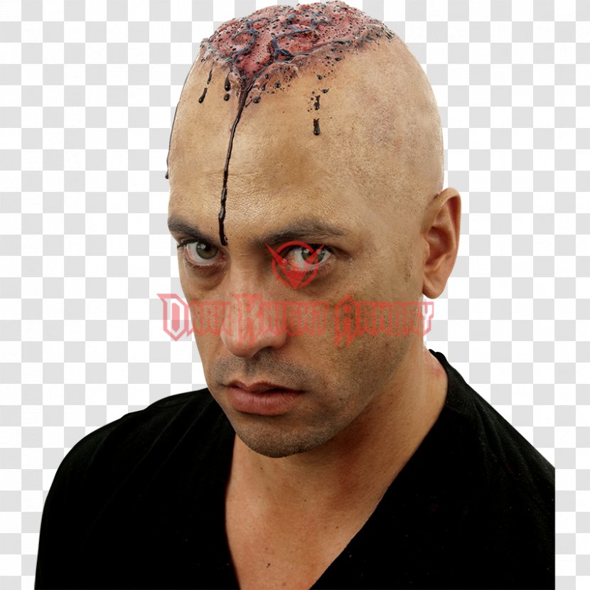Make-up Artist Bald Cap Hair Loss Glatze - Neck - Halloween Transparent PNG