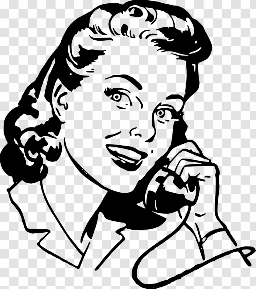 Telephone Mobile Phones Woman Clip Art - Heart - Talking Transparent PNG