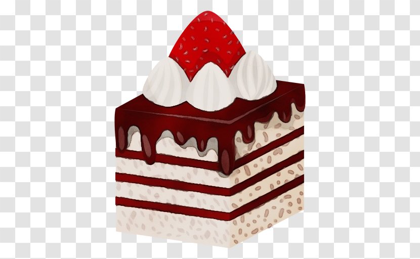 Red Cake Icing Torte Dessert - Baked Goods Food Transparent PNG