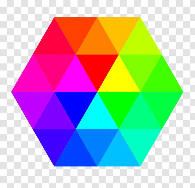 Hexagon Color Triangle Pentagon Clip Art - Colored Transparent PNG