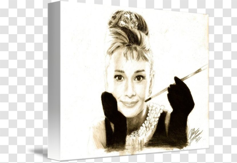 Audrey Hepburn Gallery Wrap Portrait Transparent PNG