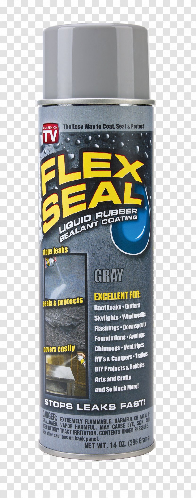 Flex Seal Sealant Aerosol Spray Adhesive - Leak Transparent PNG