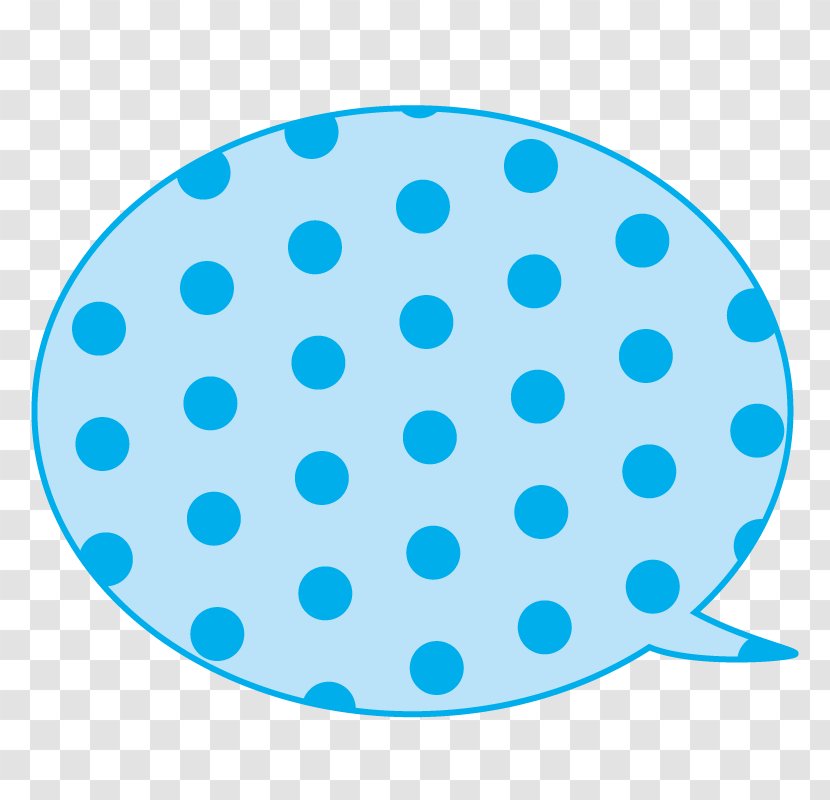 Polka Dot Illustration Speech Balloon Text Illustrator - Azure Transparent PNG