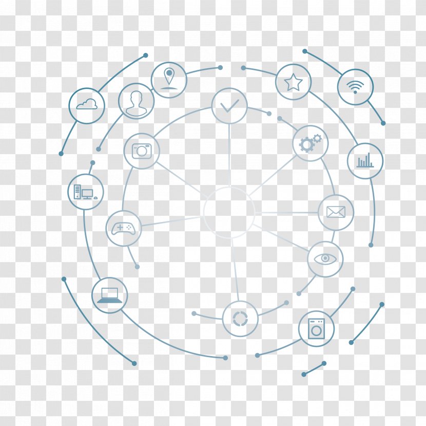 Circle Area Structure Pattern - Point - Technology Connection Lines Transparent PNG