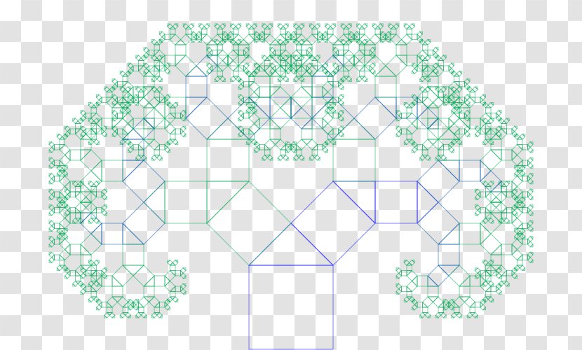 Pythagoras Tree Pattern - Rectangle Transparent PNG