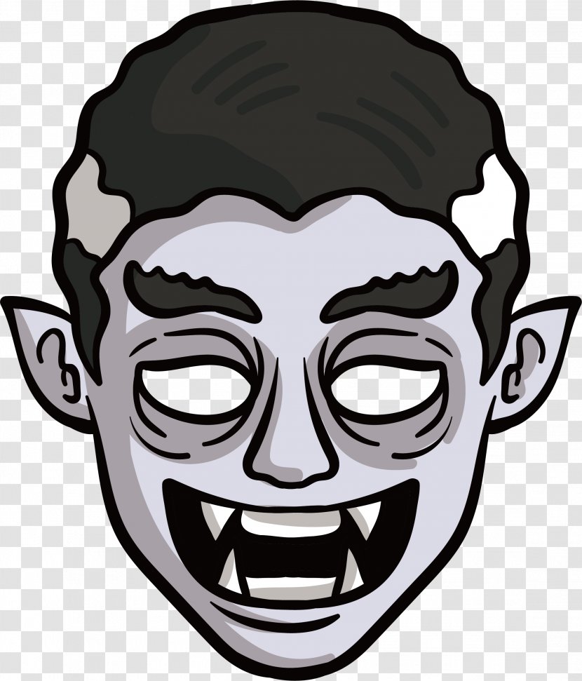 Count Dracula Frankenstein's Monster Mask - Frame - Vampire Fangs Transparent PNG