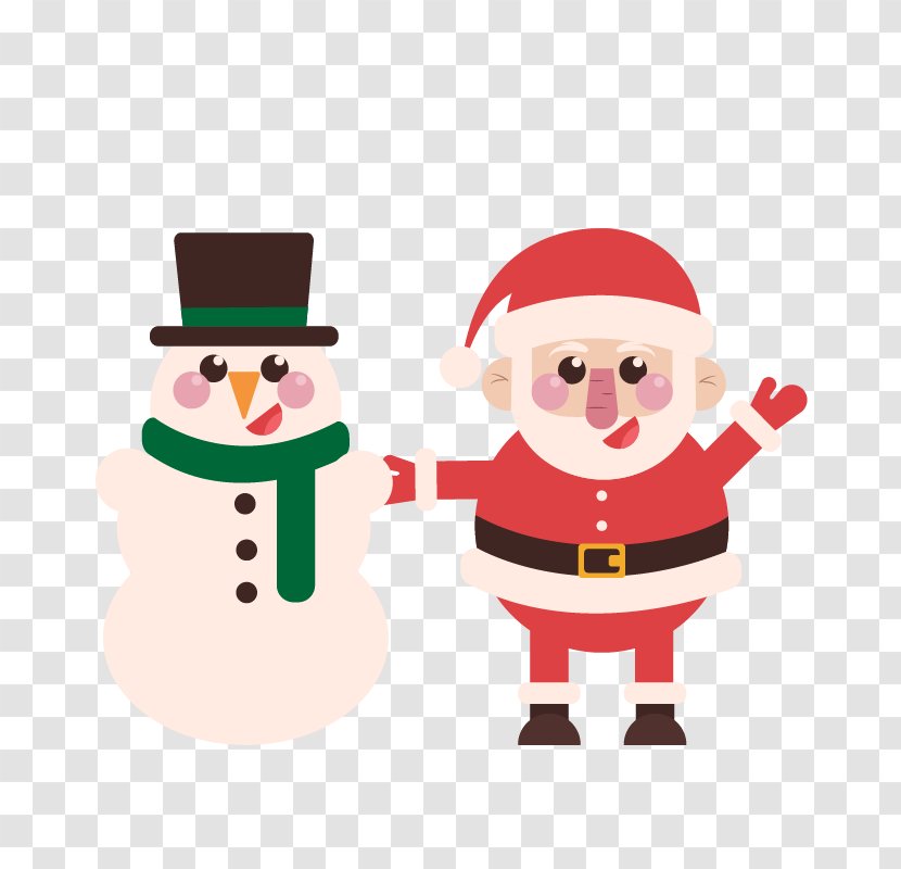 Santa Claus Reindeer Christmas Ornament Clip Art - Drawing - And Snowman Transparent PNG