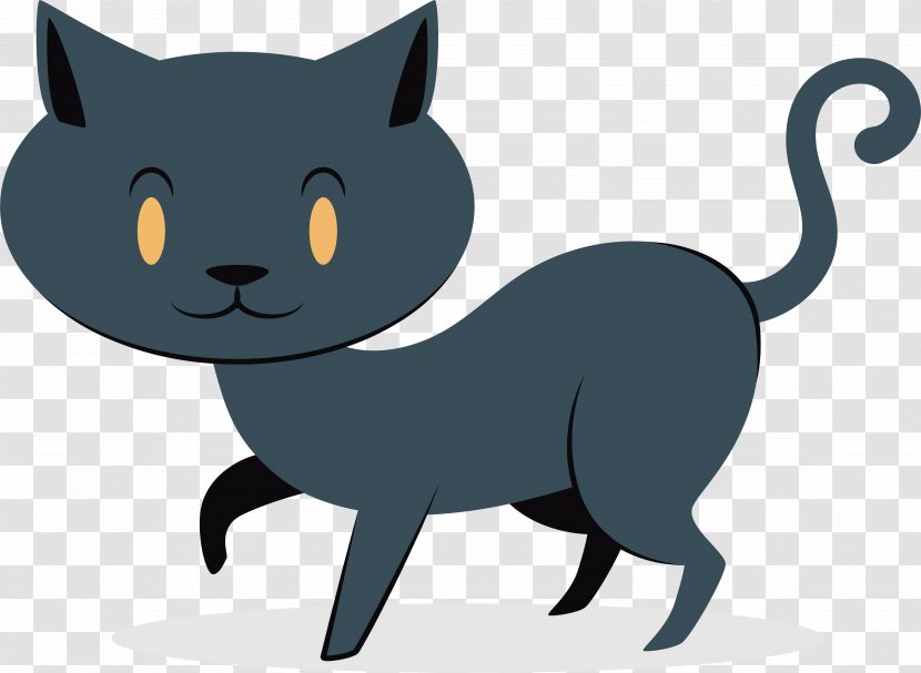 A Cute Black Cat - Small To Medium Sized Cats - Snout Transparent PNG