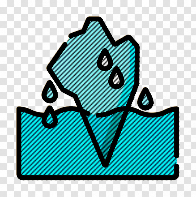 Iceberg Icon Climate Change Icon Transparent PNG