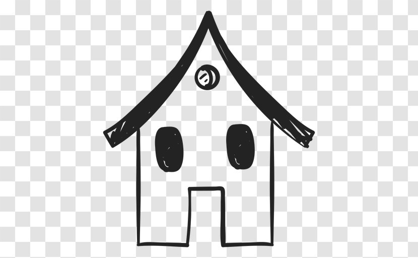 House Symbol - Smiley - Line Art Transparent PNG